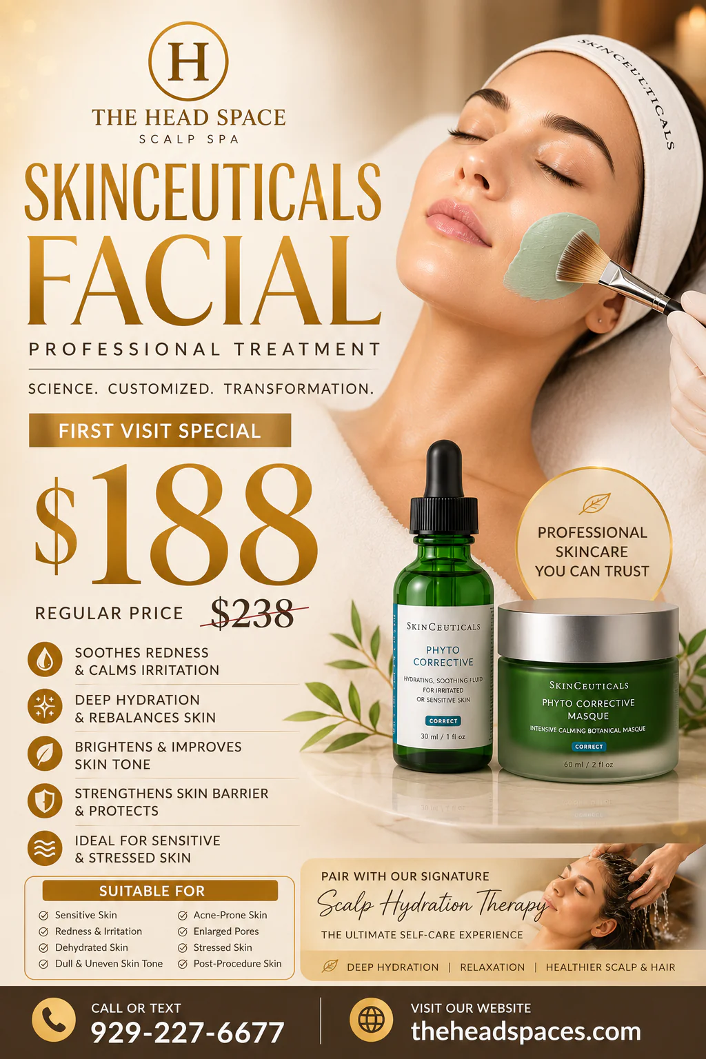 THE HEAD SPACE SCALP SPA feature display
